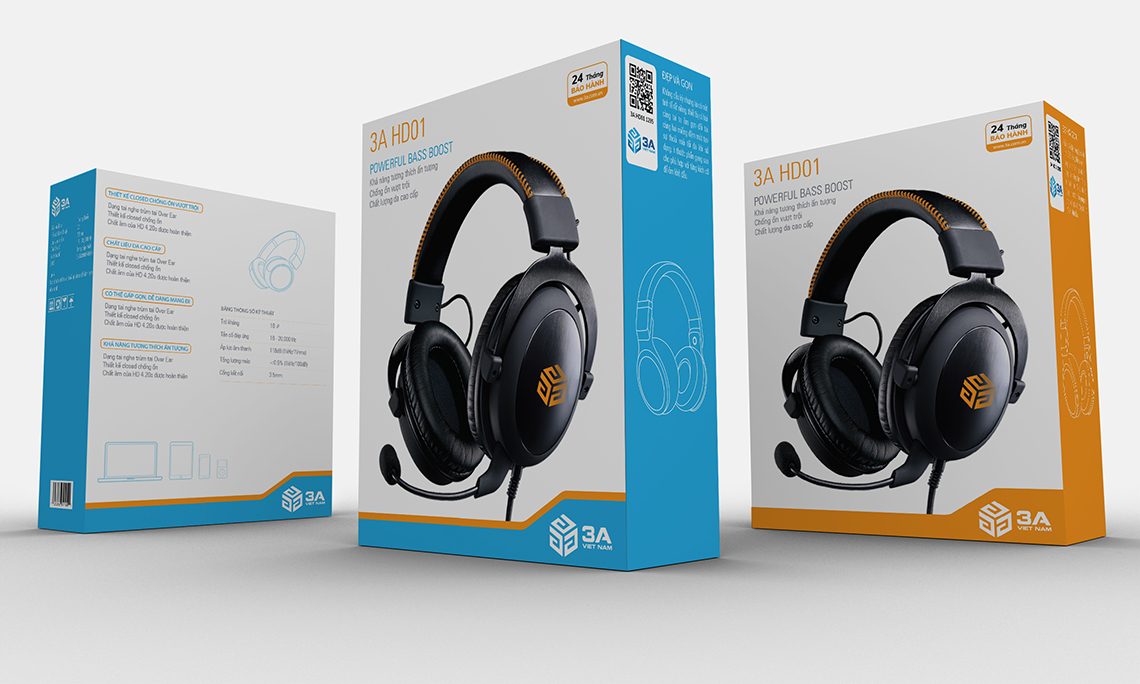 3A - Thiết kế logo nhận diện thương hiệu và thiết kế bao bì thương hiệu 3A